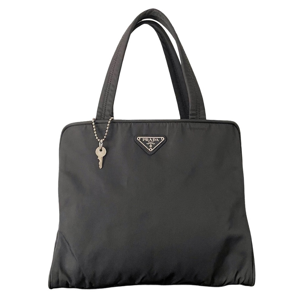 Prada Tessuto Nylon Purse Bag with Key Charm, Lock, Triangle Logo Plate